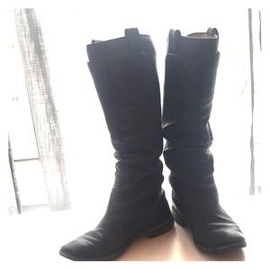 Dark Brown Leather Frye Boots